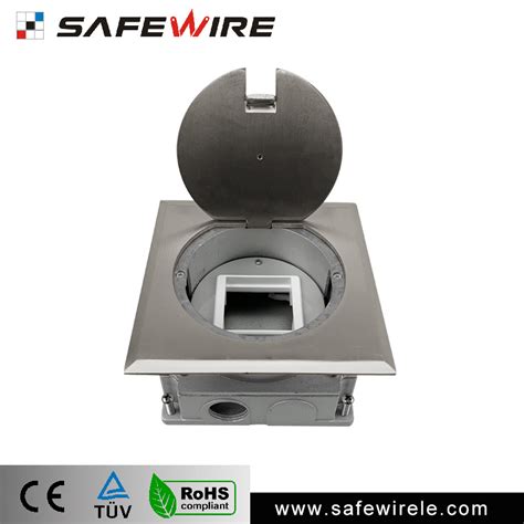 china stainless steel socket box|Round Stainless Steel Flush Mounting Power Socket .